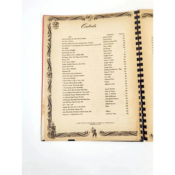 ALBUM OF FAVORITE SONGS Of The Gay 90s, Cole Ed (1942) M. M. Cole Music … - Picture 4 of 7